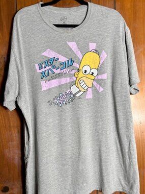 The Simpsons Mr. Sparkle Japanese Homer T-Shirt Detergent Ad Mens Sz 2XL